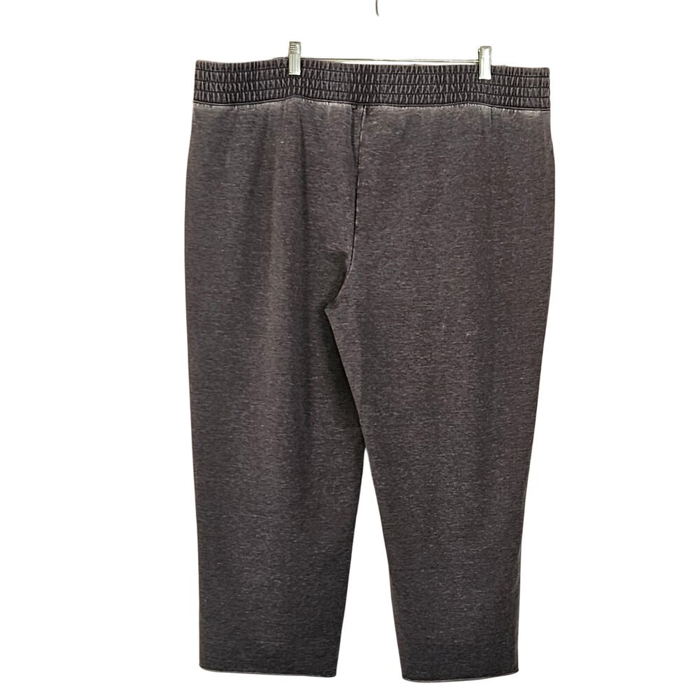 AnyBody Beach Wash French Terry Solid Cropped Pant Gray 3X NWT - Picture 3 of 9